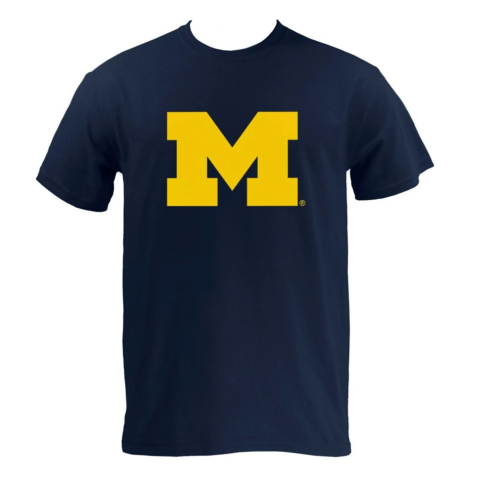 Основной Логотип Университета Michigan Wolverines Лицензированная Мужская футболка
