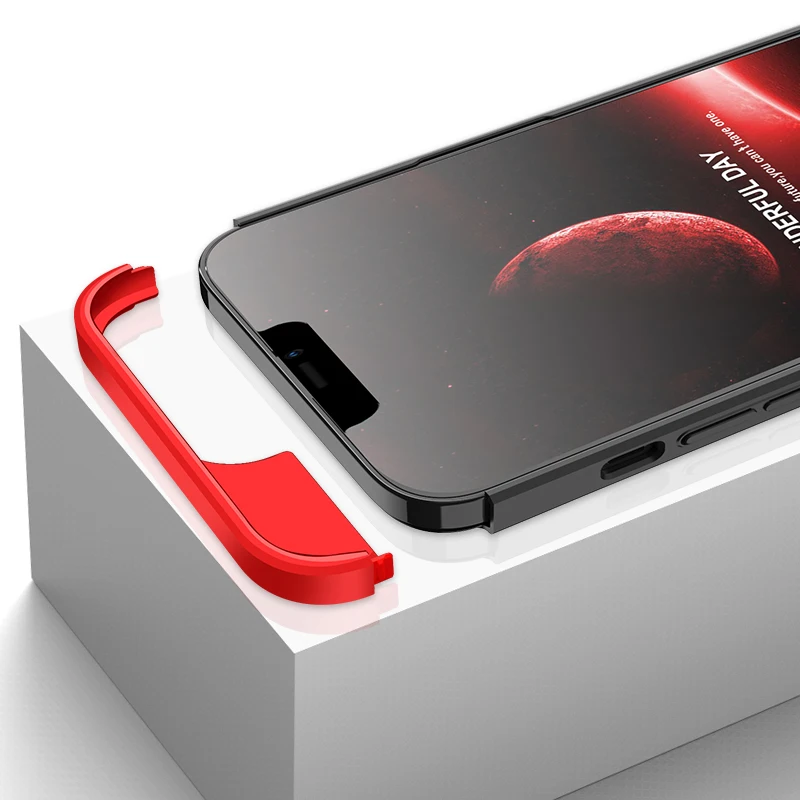 Оригинальный чехол GKK для iPhone 13 Pro Max Mini 3 в 1 с полной защитой и отверстием логотипа
