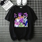Футболка мужская с японским аниме-принтом Невероятные приключения Джоджо, модный брендовый Повседневный Свободный Топ с принтом манга, в стиле хип-хоп, в стиле Харадзюку