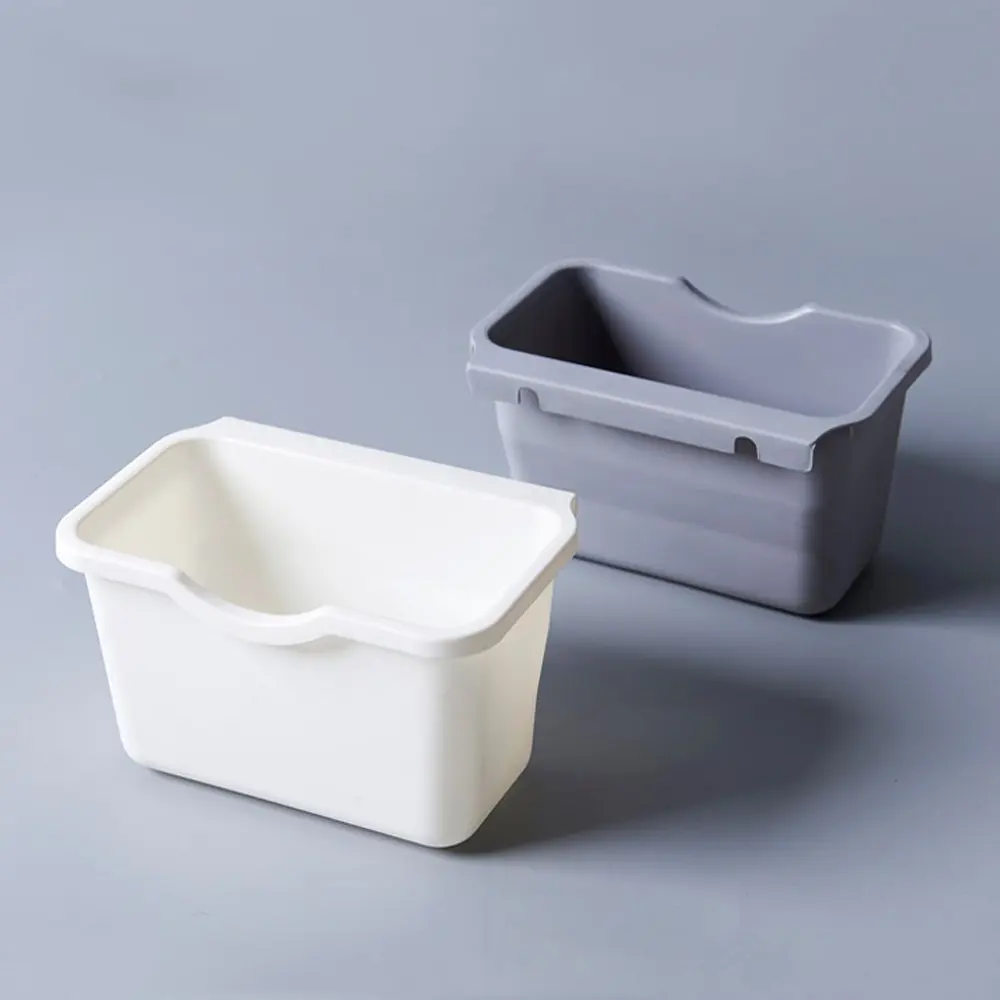 

Plastic Trash Storage Box Door Back Garbage Boxes Creative Trash Bin Can Desktop Rubbish Container Organizer Kitchen Supplies