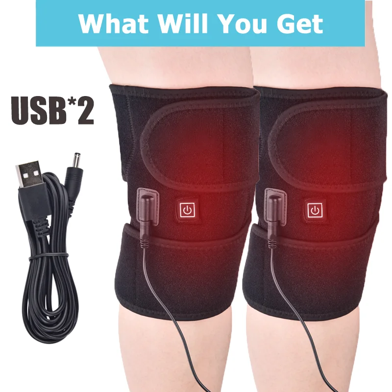 

LSCYF Heating Knee Pads Knee Brace Support Pads Thermal Heat Therapy Wrap Hot Compress Knee Massager for Cramps Arthritis Pain
