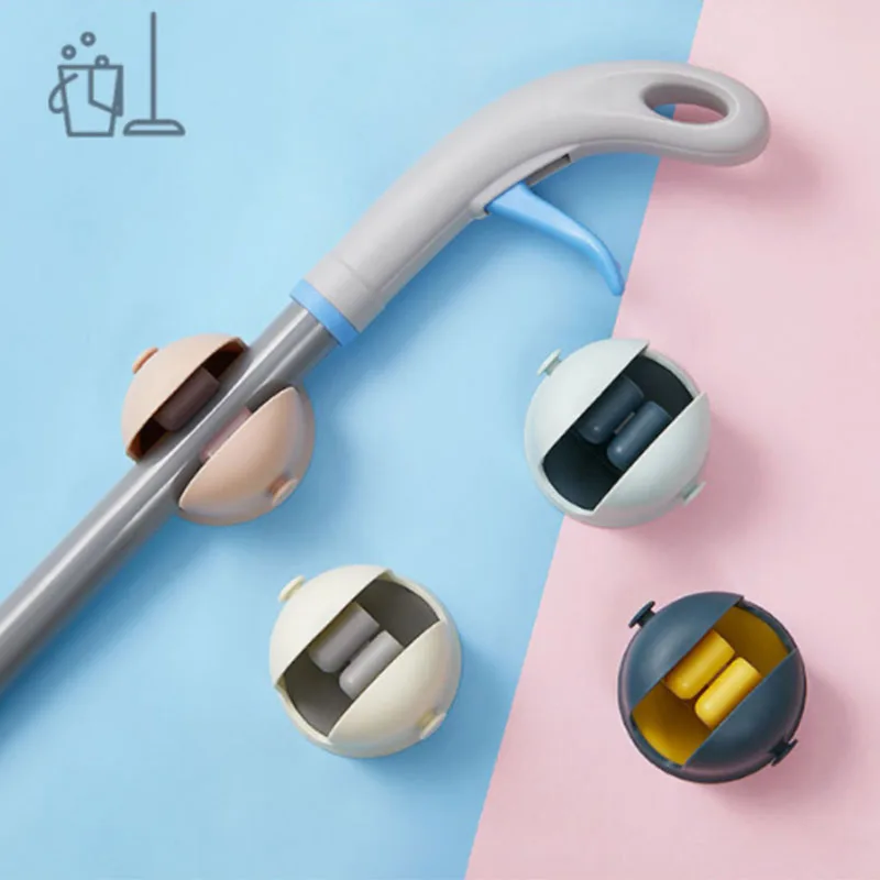 

Wall Mounted Broom Storage Rack Mop Holder Cleaning Brush Hanger Self-adhesive Umbrella Shelf Bathroom Accessories