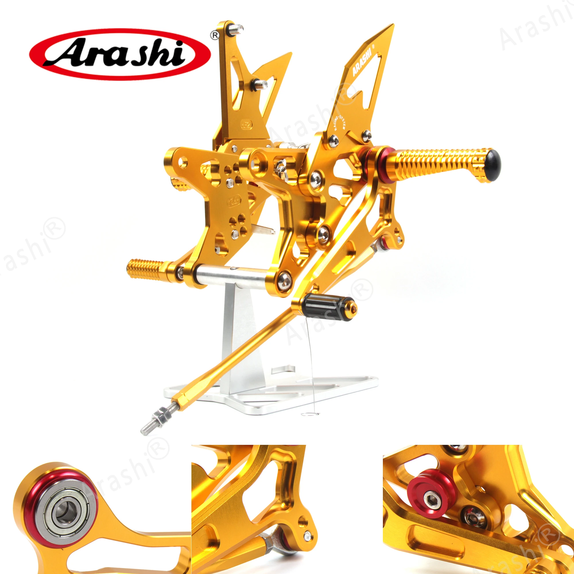 Араши для KAWASAKI ZX 6R ZX6R ZX636 2018 2019 2020 2021 QS Rearset регулируемая подножка подножек
