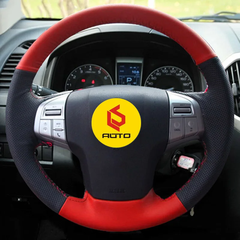 Braid on the Steering Wheel Cover for isuzu dmax 2014 mu-x leather steering wheel case auto Accessories cubierta del volante | Автомобили
