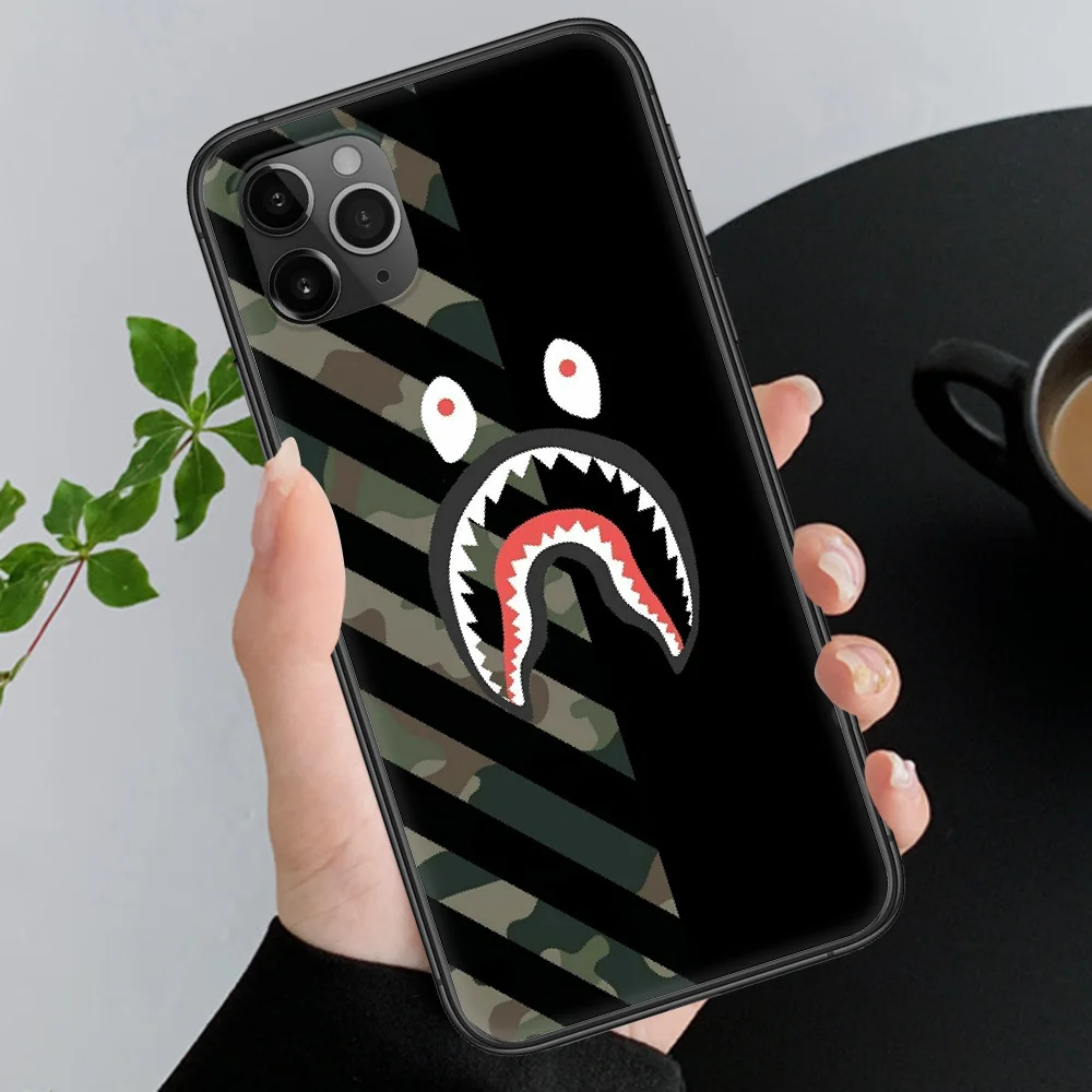 

Sports Brand B-BAPES Fashion Phone Case Cover Hull For iphone 5 5s se 2 6 6s 7 8 12 mini plus X XS XR 11 PRO MAX black 3D back