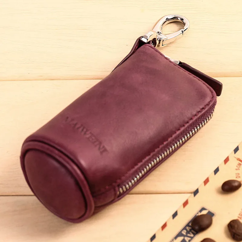 

Genuine Leather Smart Men Women Car Key Wallet Multifunction Keys Organizer Coin Purse Bag Small Housekeeper Key Holder Keychain