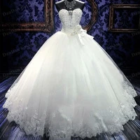 high quality luxury crystal ball wedding dresses 2021 vintage vestido de noiva customized plus size bride gown