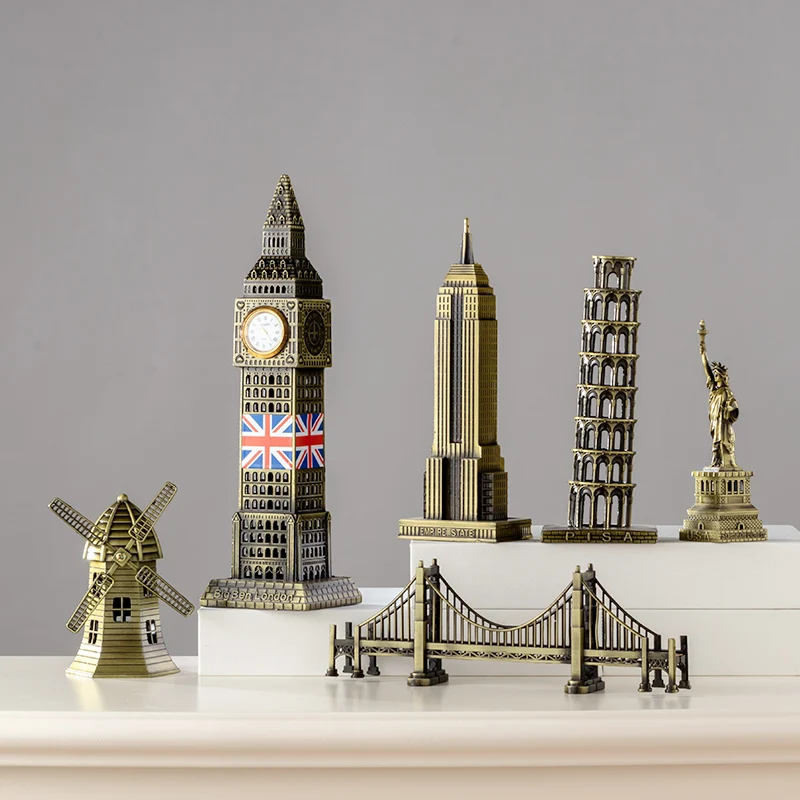 Модель здания из кованого железа маленькие поделки креативное украшение для