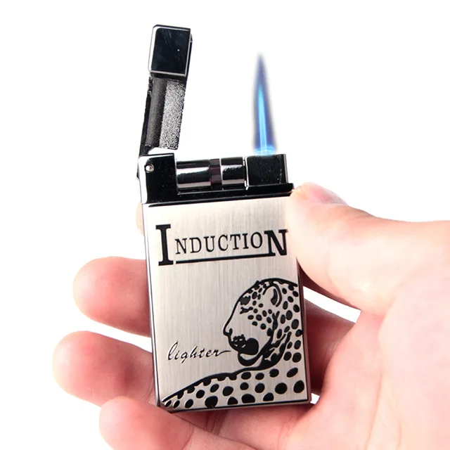 

Boutique cylinder metal Windproof Jet Butane Torch Turbo Straight Cigarette cigar pipe Inflatable gas Lighter Accessories