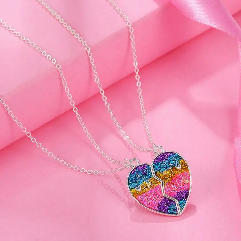 

1 Pair Heart-Shaped Best Friends Necklaces Couples Bff Friendship Gifts Women Magnetic For Girl Chain Necklace S8U2
