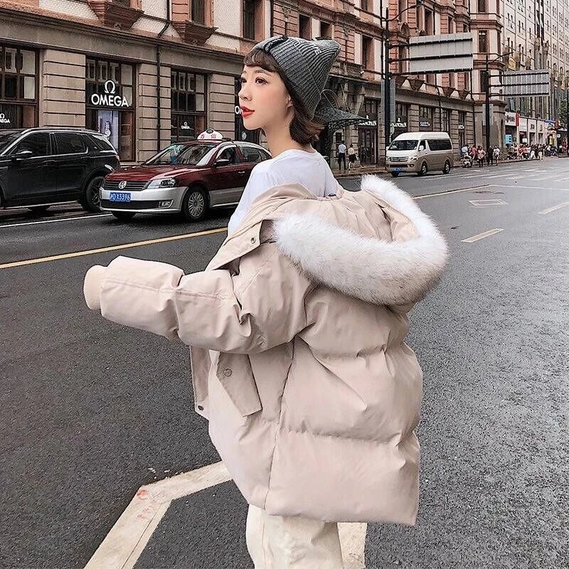 

2021 New Cotton-padded Clothes Women's Mid-length Winter Jacket Female Thick Ins Bread Clothing Women Loose Padded Coats