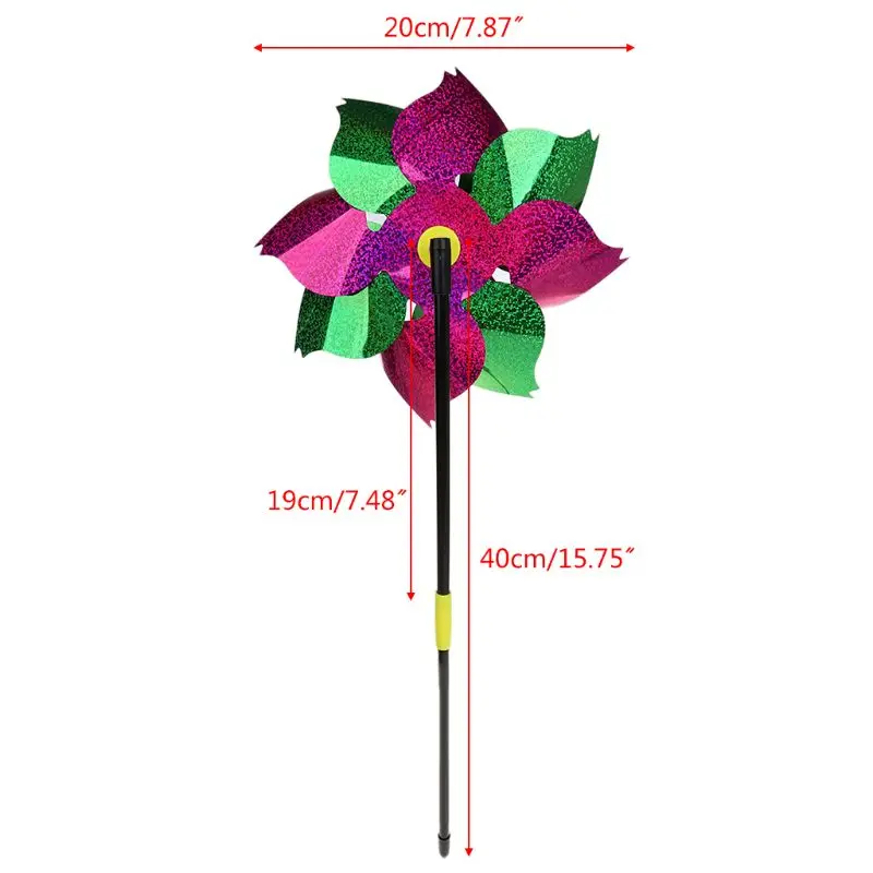 2 шт./компл. ветра счетчик блестящие светящиеся ветряная мельница Красочные