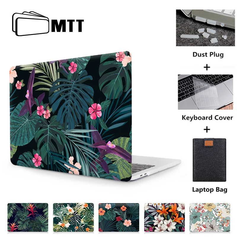 MTT чехол для ноутбука Macbook Pro retina 13 15 с сенсорной панелью тропические растения чехол для macbook Air 11 13 12 дюймов Funda