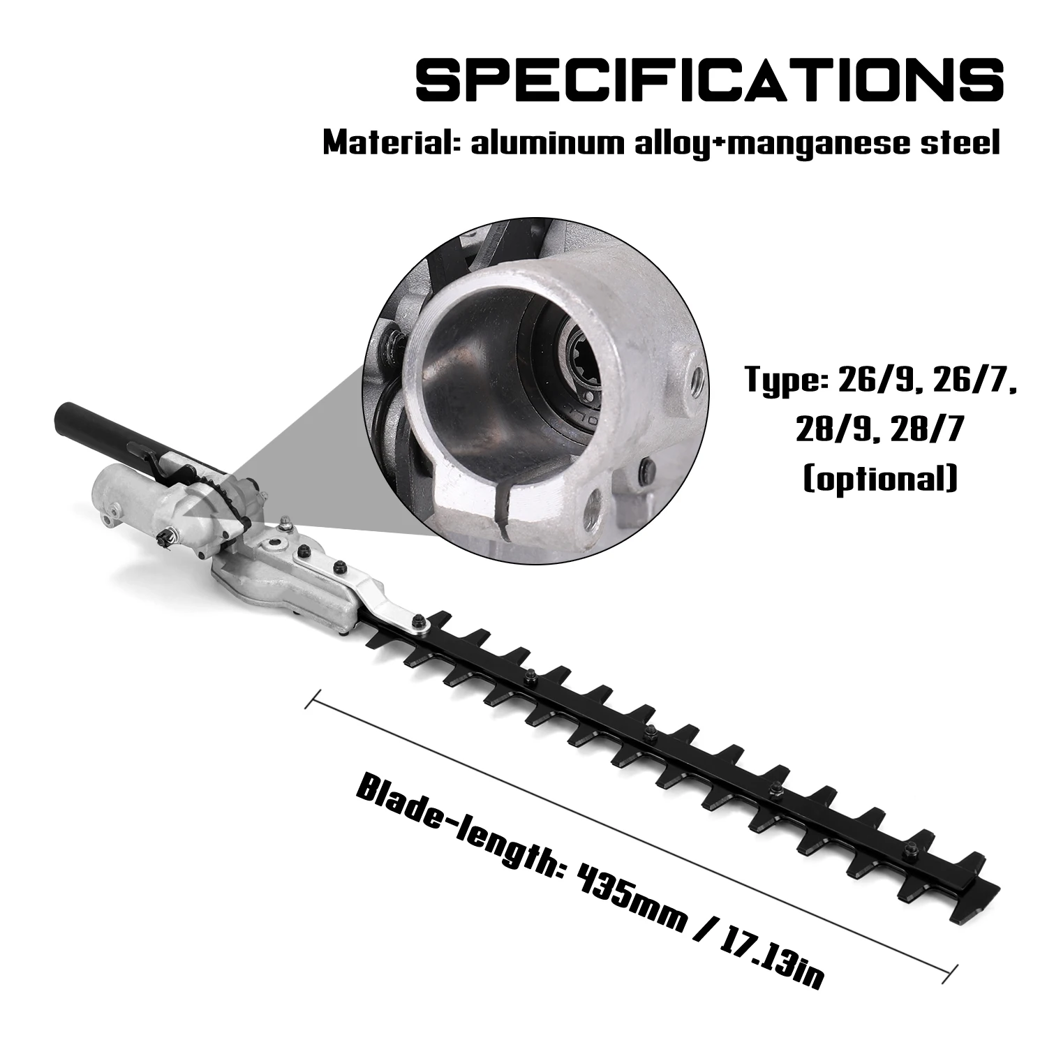 Вращающийся на 100 ° высоковеточный триммер аксессуар для резки 65 из марганцевой