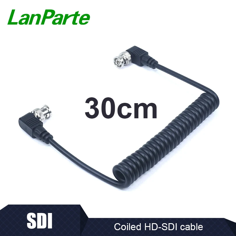 

Lanparte 15" Coiled SDI Cable with Standard Right Angle BNC Connector