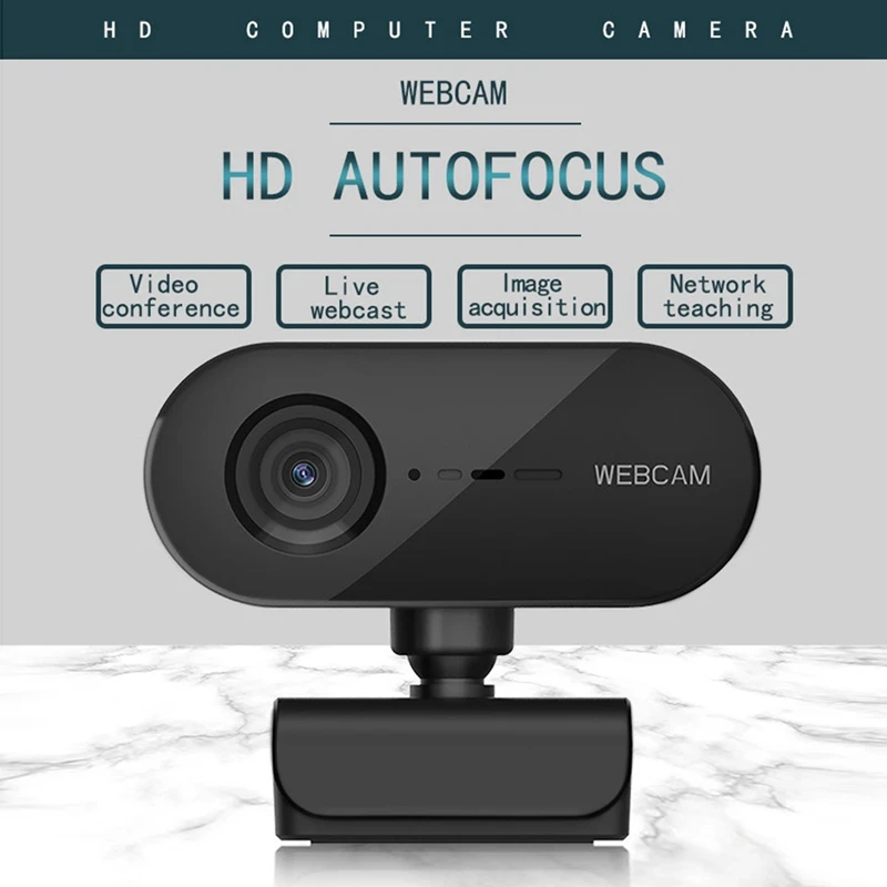 

1080P Camera, USB Driver-Free, Built-in Microphone, High-Definition Video Camera Suitable for Video Conferencing, Etc.