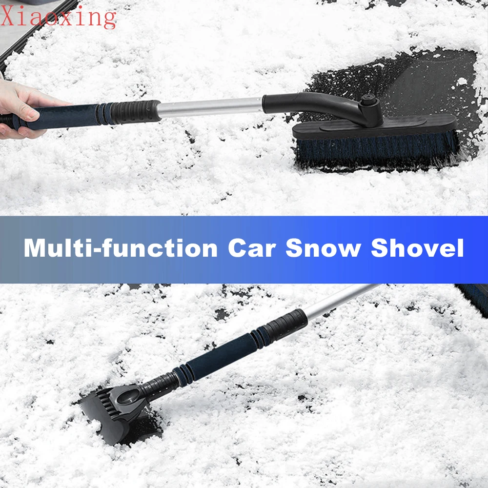 

Winter Machine Extendable Car Cleaning Ice Scraper Snow Shovel Car Windshield Snow Brush With Ergonomic Foam Handle Detachable