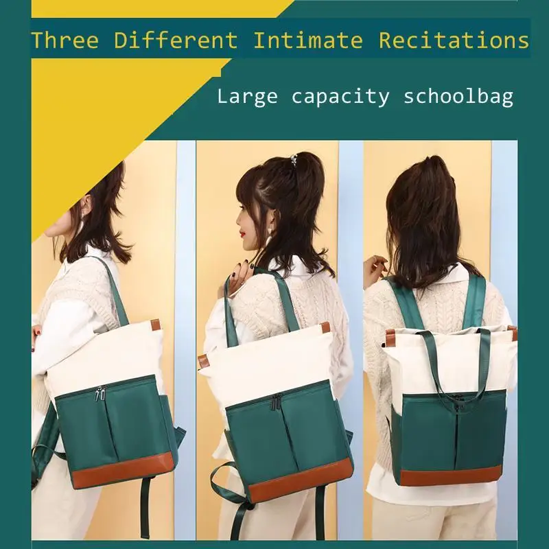 

Nylon Waterproof 15.6" Laptop Backpack Women Large Capacity Ladies Hand Double Shoulder Bags Female Bagpack Satchel Travel Bags