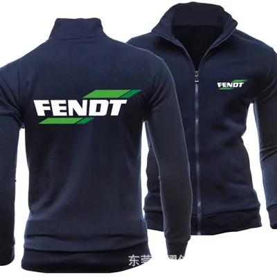 

New Fashion Spring Autumn Men Jacket Fendt Logo No Cap Sweatshirt Hoody Fleece Cotton Zipper Hoodies Harajuku Male Clothing