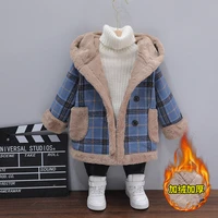 boys babys kids fleece jackets coats outwear 2021 cute thicken warm plus velvet winter autumn overcoat childrens clothing