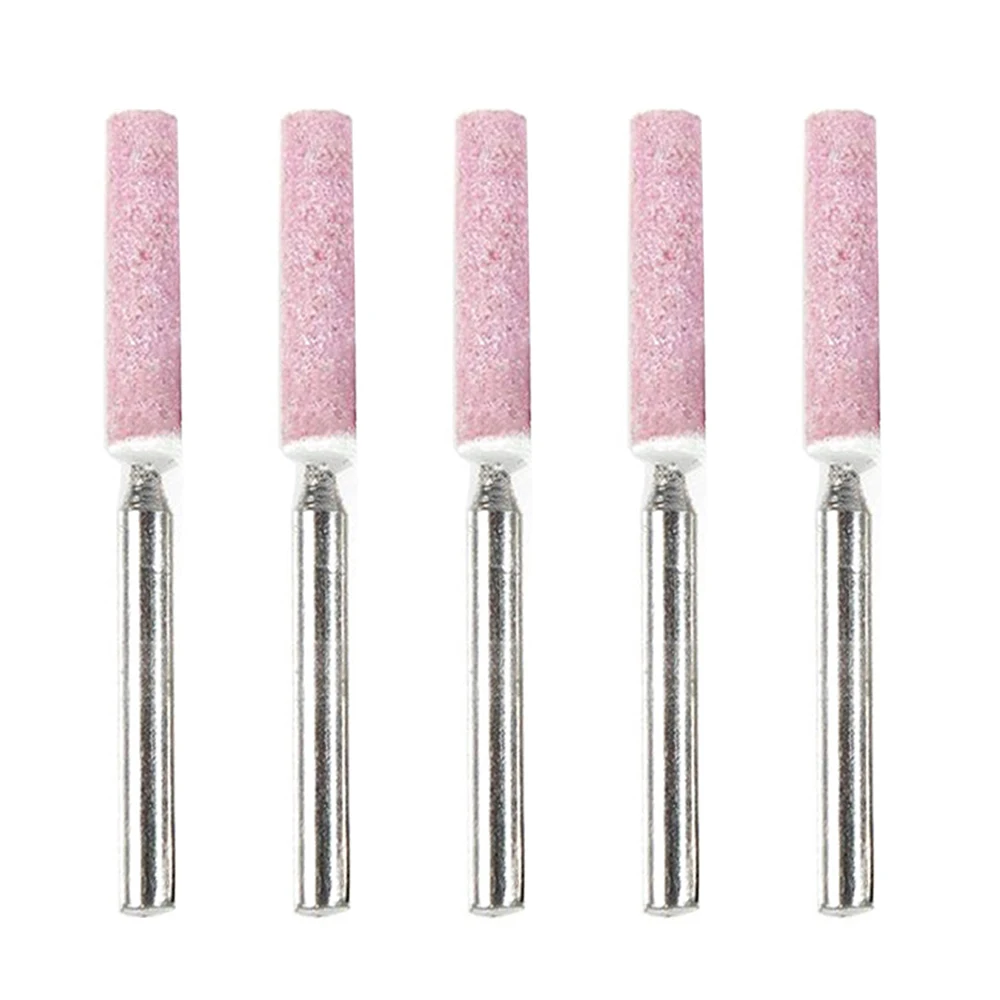 

5Pcs Diamond Coated Cylindrical Burr 4.0mm 4.8mm 5.5mm Chainsaw Sharpener Stone File Chain Saw Sharpening Carving Grinding Tools