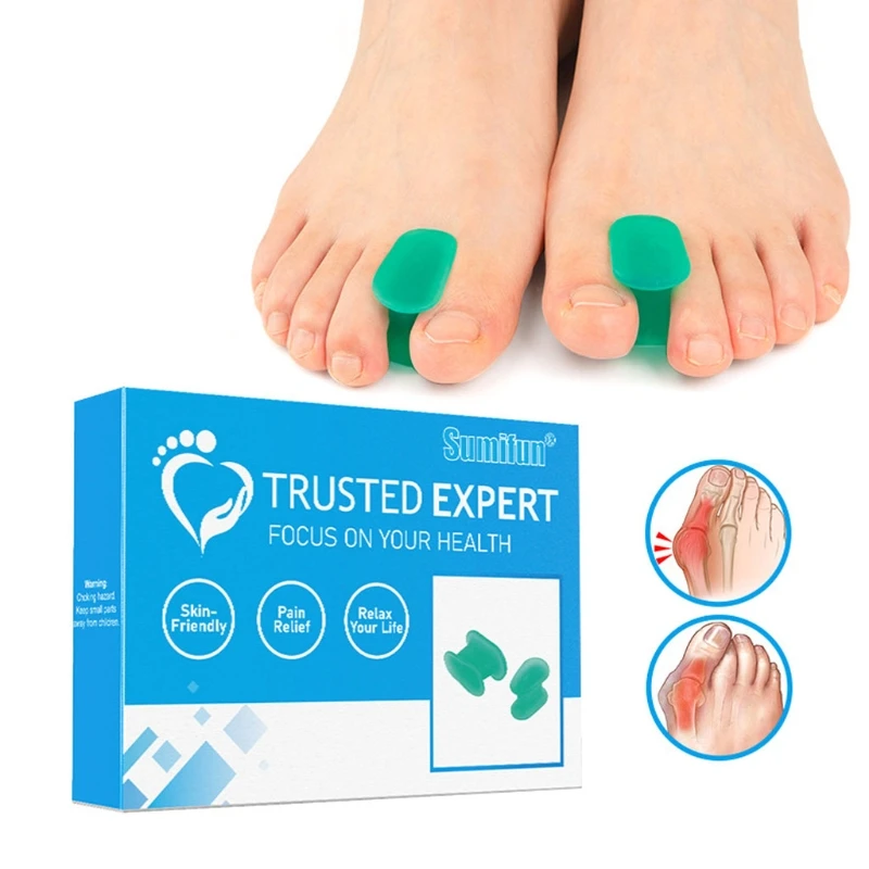 

Silicone Toe Spacers Separators Bunion Corrector Gel Orthotics for Women Men Bunion Overlapping Toes 8x M and 8x L Size K3NE