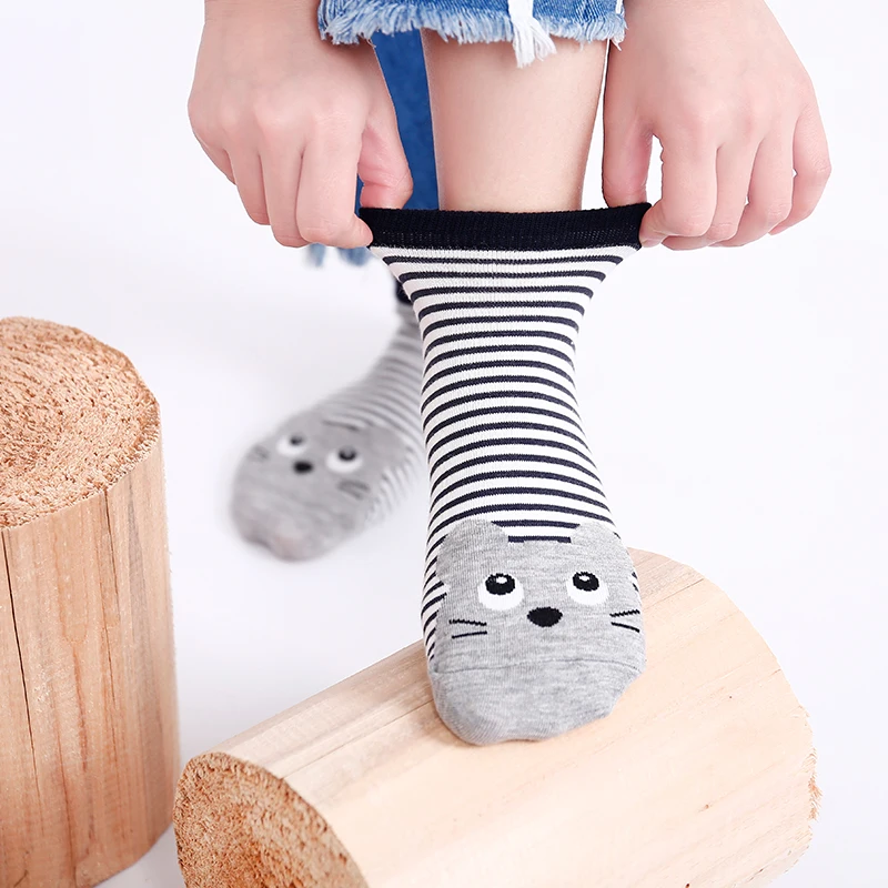 Носки женские с мультяшным рисунком 5 пар|Носки| |