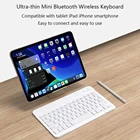Мини-клавиатура с Bluetooth, беспроводная клавиатура, перезаряжаемая для iPad, телефона, планшета, английская и испанская клавиатура для Android, ios, Windows