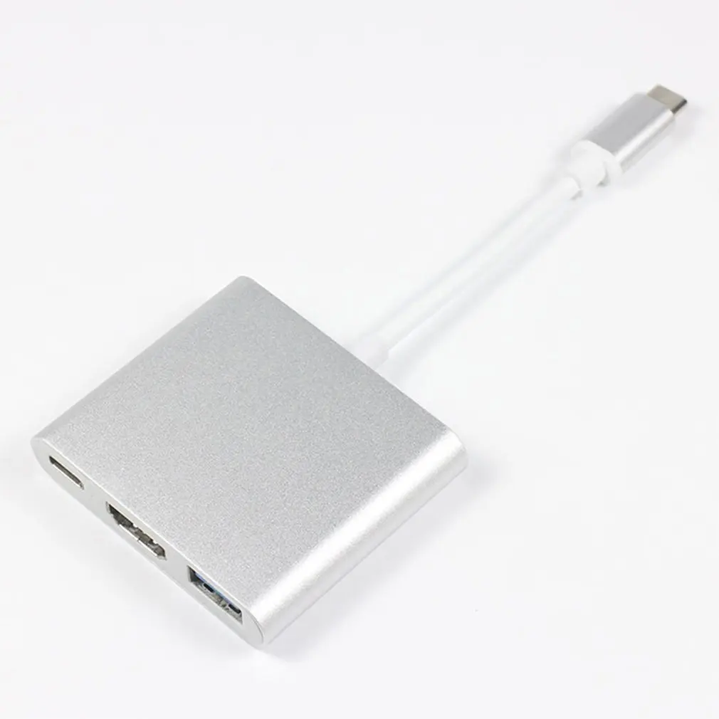 USB C к HDMI 3 в 1 кабель конвертер для Apple Macbook Thunderbolt Type переключатель 4K концентратор