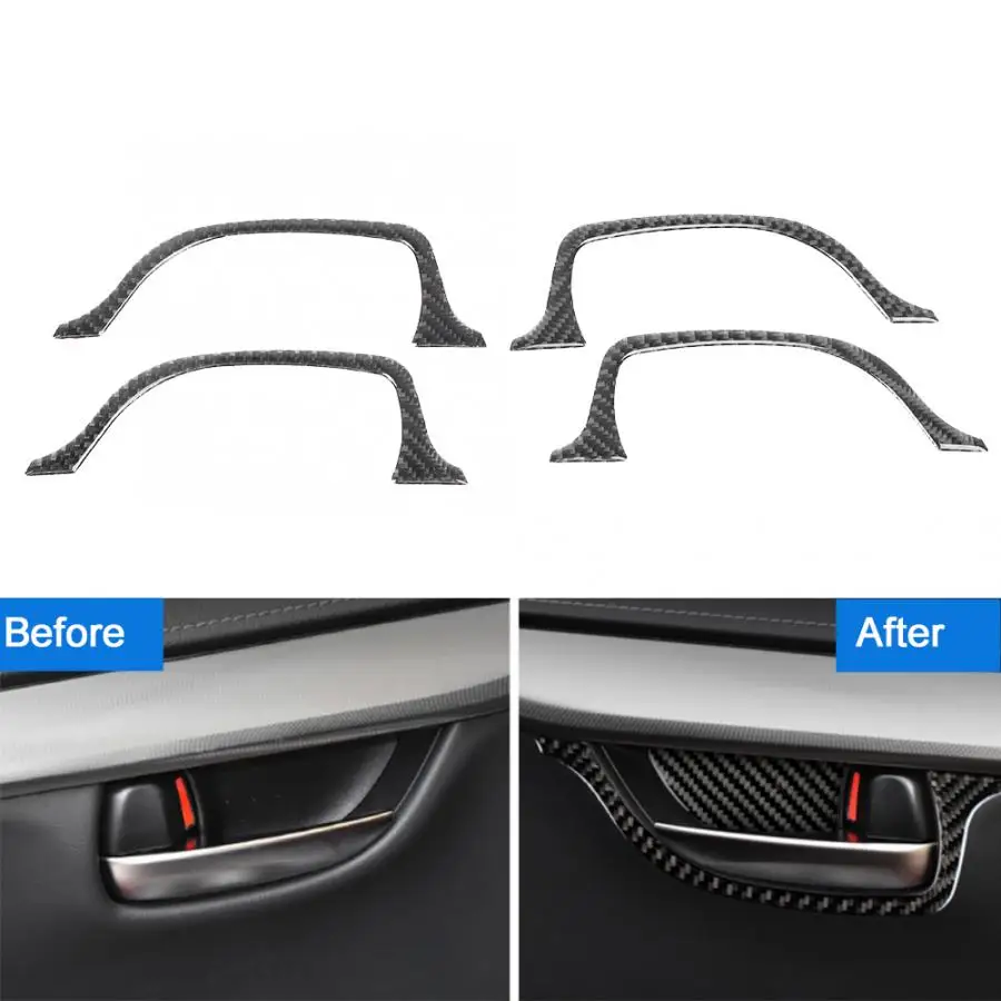 Внутренняя ручка из углеродного волокна 4 шт. отделка для Lexus NX 200 200t 300h 2014 2015 2016 2017