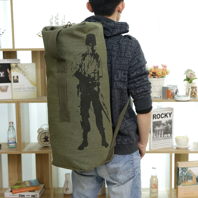 Canvas Vintage Bag Big Capacity School Bags Tactical Backpack Outdoor Sport Camping Hiking Army Tourist Hunting Rucksack | Спорт и