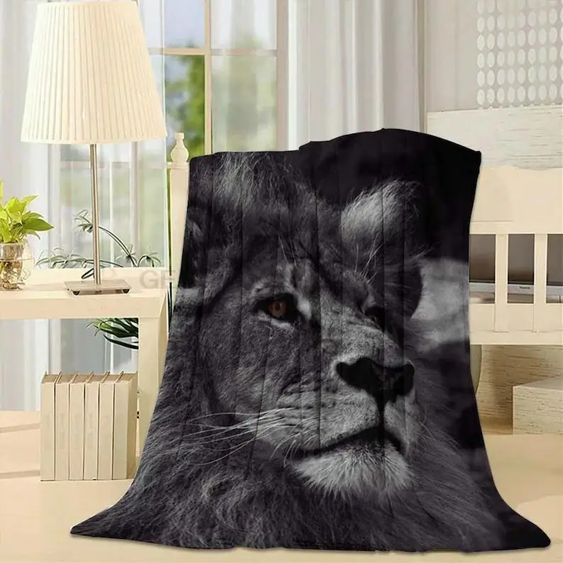 

Der König der Löwen Kinder Warme Bett Decke Sommer-kind-bay Von Decke Tiger Lion Print Tiere Plüsch Decke Sofa Flanell Decke