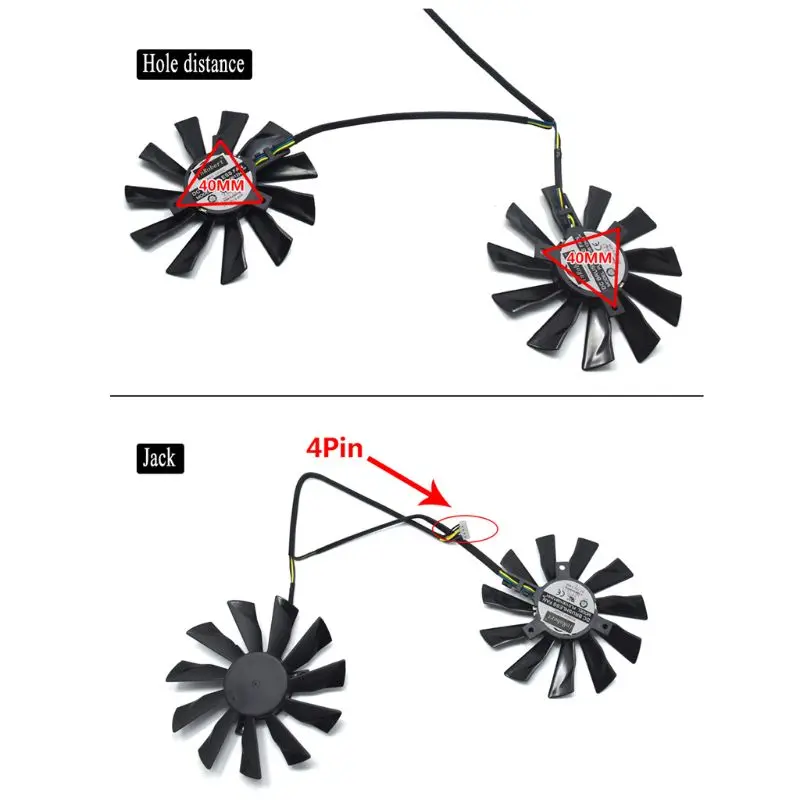 

C5AB PLD10010B12HH 95mm GTX780Ti 780 750Ti 660 760 Fan 40mm 12V 0.40A 4Pin for MSI R9 270X 280X 290 290X Cooling Fan