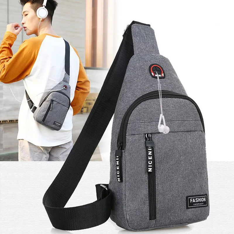 

Men's Chest Bags Oxford Waist Packs Sling Bag Male Crossbody Outdoor Sport Shoulder Chest Daily Messenger Pack Male Fanny Pouch