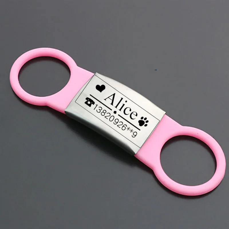 Ошейник для домашних животных регулируемый нейлоновый поводок с табличкой и