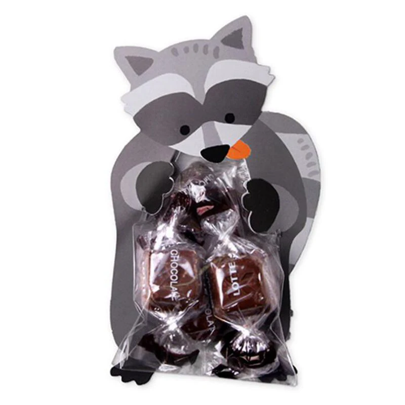 fox candy bag 20pcs 20 шт пасхальное праздничное украшение морковь конфеты сумки кролик подарочные сумки конусы транспонтант пластиковый мешок Дети Декор для вечеринки в честь Дня рождения поставки - Цвет: fox candy bag 20pcs