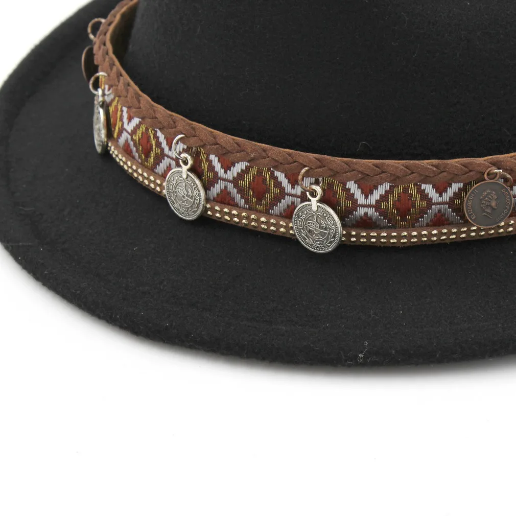 

Munng Unisex Adult Wool Blend Trilby Upturn Brim Fedora Hat With Cotton Band Cap