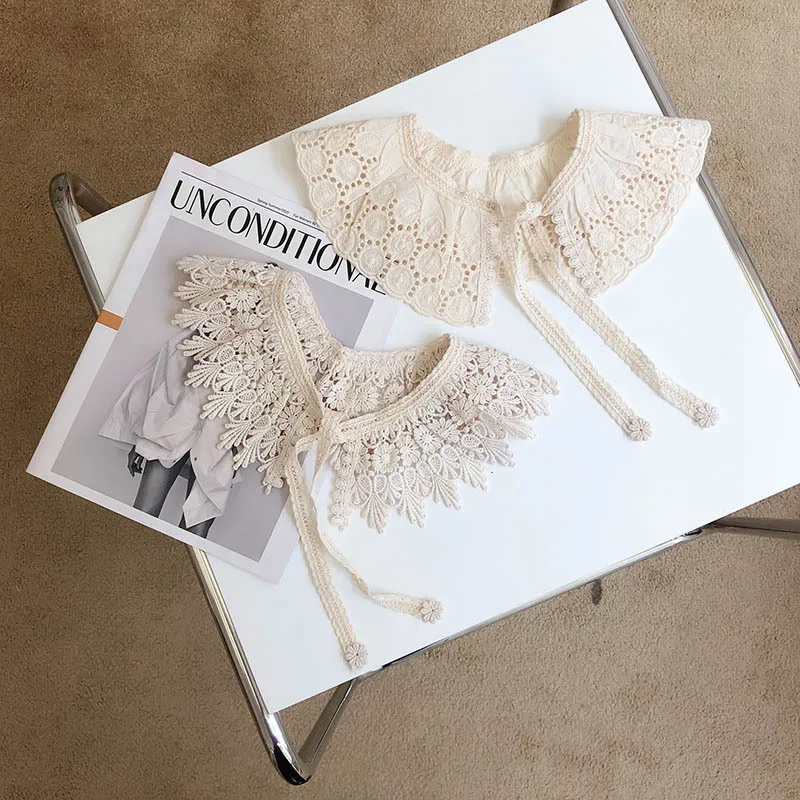 Кружевные детские нагрудники шаль хлопковый воротник милые кружевные воротники