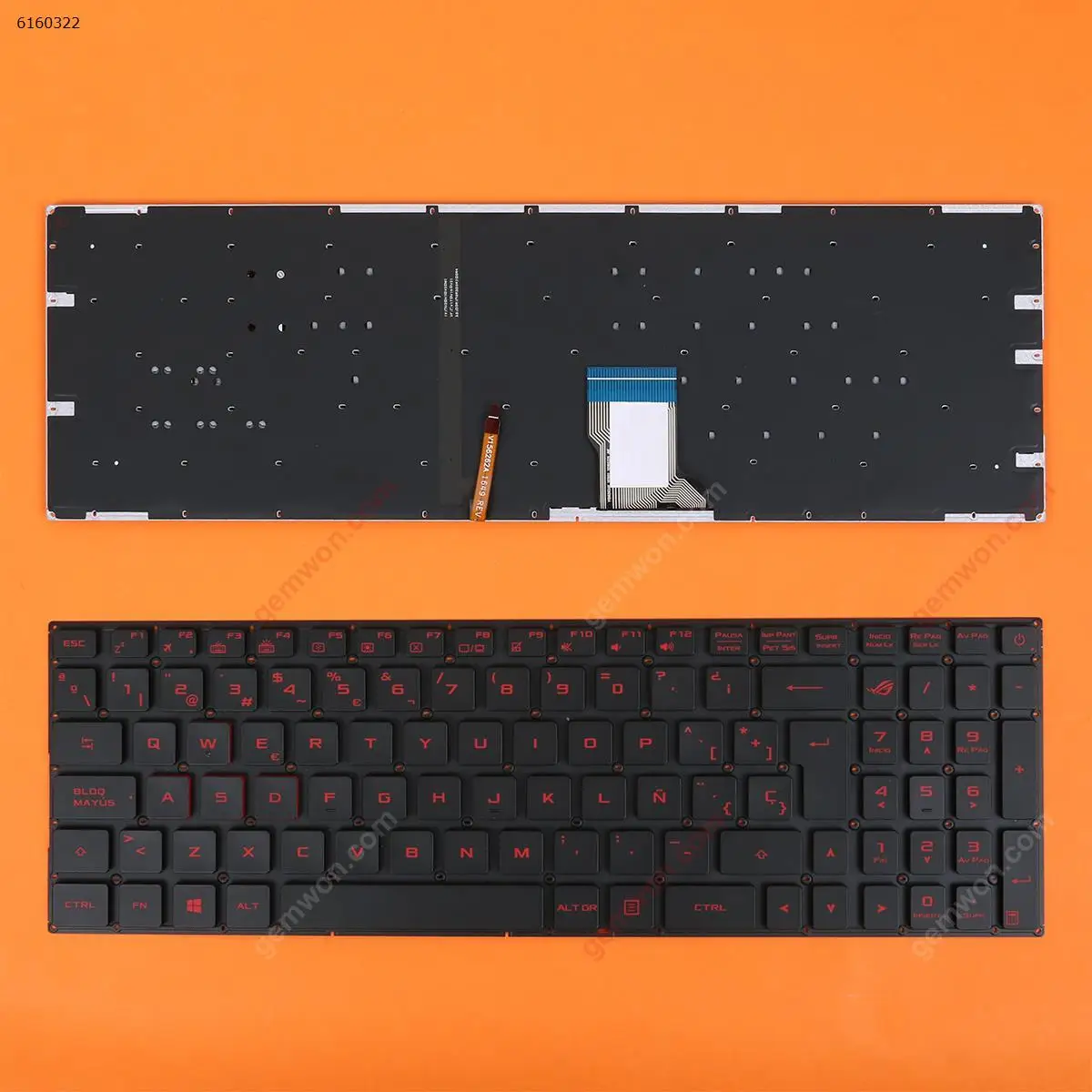 

Испанская сменная клавиатура SP для ASUS Rog GL502VM GL502VS GL502VT GL502VY GL702VS FX502VD FX502VM красная подсветка без рамки