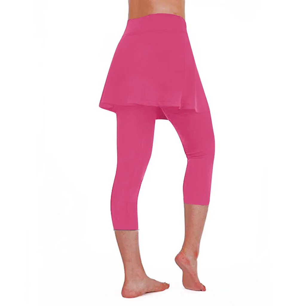 

fashion Women's summer Polyester Casual Skirt Leggings Tennis Pants Sports Fitness Cropped Culottes motion h4