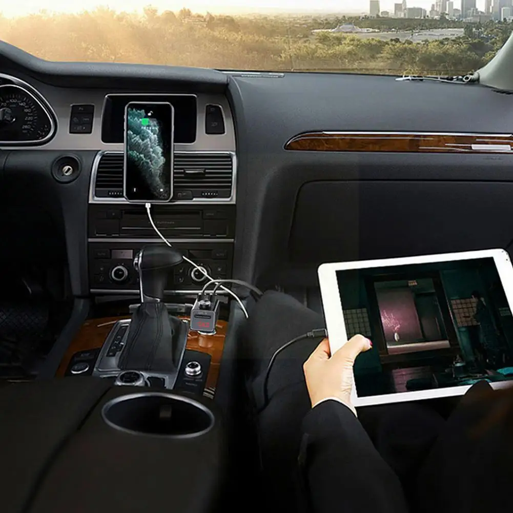 

Автомобильный Fm-передатчик Bluetooth 5,0, Автомобильный MP3-плеер, модулятор, батарея, Tf-карта, Usb, двойной чип «свободные руки», адаптер напряжения ...