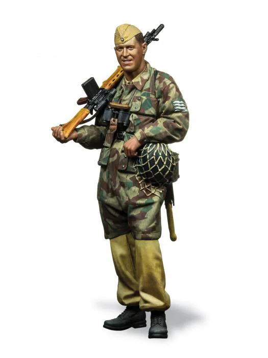 1/16 120 мм Неокрашенная полимерная фигурка G Fallschirmjager|resin figure|1/16 scaleresin figures 120mm |
