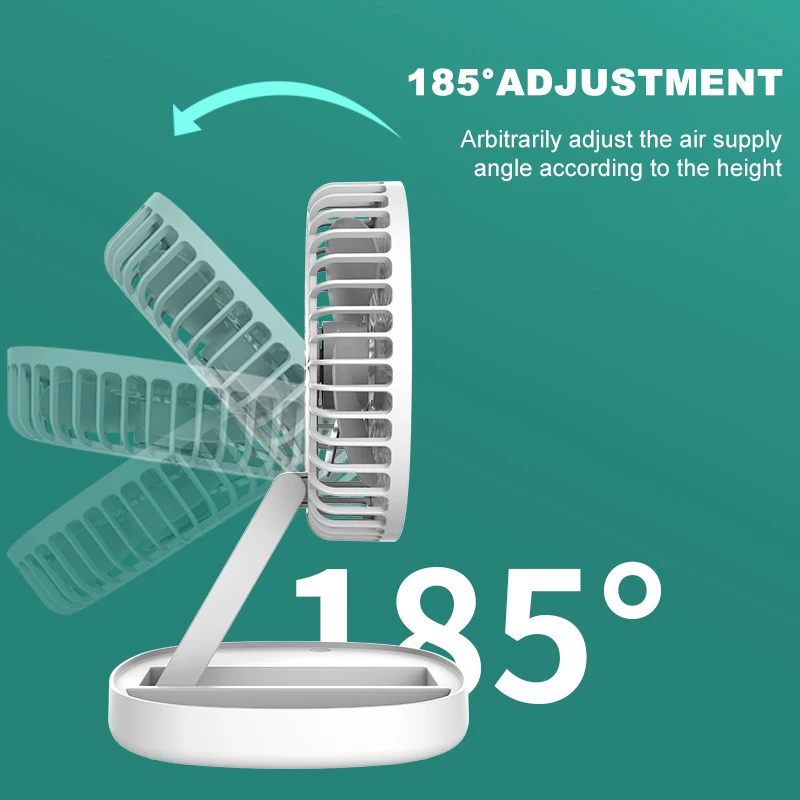 

Foldable Fan Summer Desktop Storage Small Outdoor Electric Fan Portable USB Rechargeable Office Bedroom Table Fan
