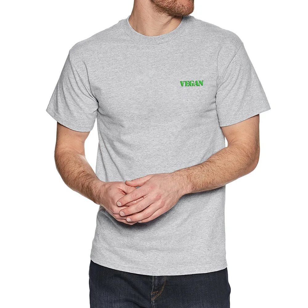

Mens Vegetarian Veg Vegan Embroidered T-shirt Embroidery Vegan Shirts