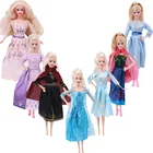 Одежда для куклы Барби, 1 шт., платье принцессы Эльзы Dsiney, мультяшная юбка для куклы Барби, повседневная одежда для близнецов, наряд для девочек