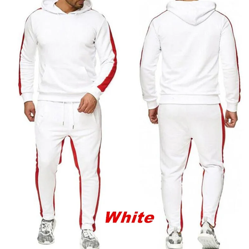 

2021 autumn and winter men's jogging hoodie + pants casual sportswear men's sportswear gym casual clothing sportswear