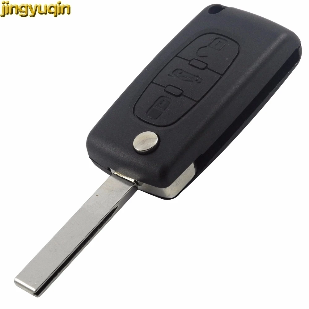 Jingyuqin ключи флип ключа оболочки HU83/VA2 CE0536/CE0523 для peugeot 107 307 308 407 607 Citroen C3 C4 C5 Xsara Picasso