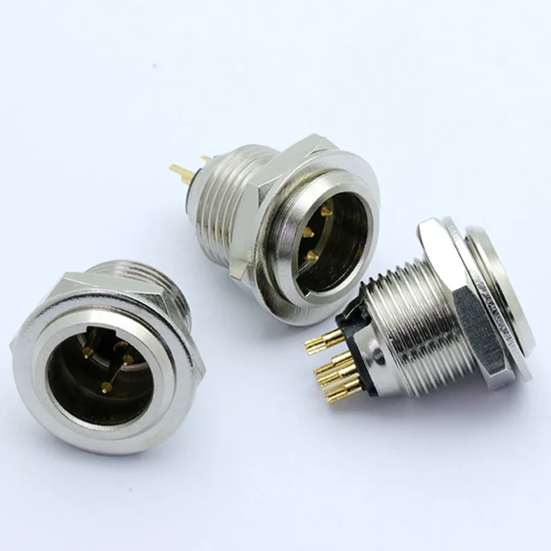 100 шт./лот Mini XLR 3Pin 4Pin 5Pin 6Pin панельный Шасси гнездо винтовое крепление маленькая