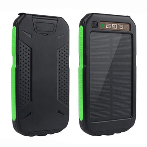 

FOR 30000mAh Solar Power Bank Waterproof Backup Battery 2USB Outdoor Emergency LED Flashlight Portable Charger Powerbank For