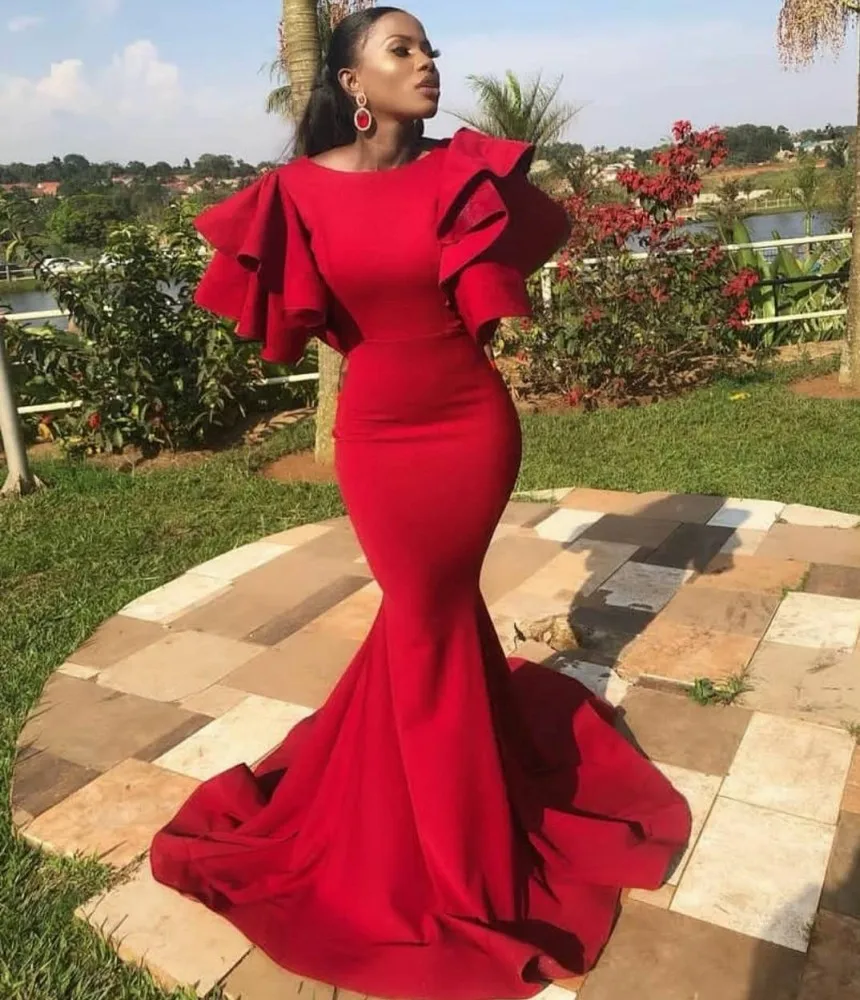 

Prom Evening Dresses 2022 Woman's Party Night Celebrity Cocktail Long Mermaid Dresses Plus Size Dubai Arabic Formal Dress